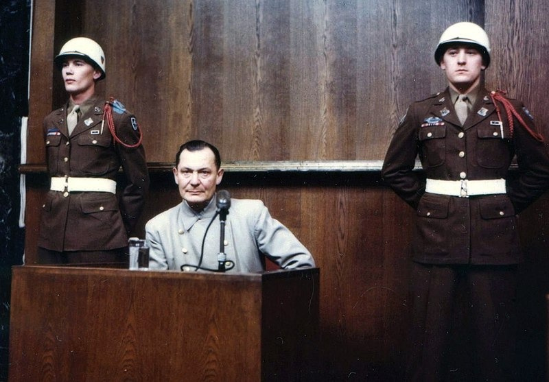 Hermann Goering on trial in Nurmemberg, courtroom 600 in 1946 - Raymond D'Addario - collections.ashmm