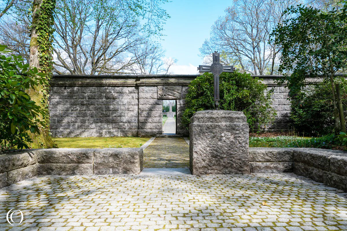 The entrance of Sandweiler Cemetery