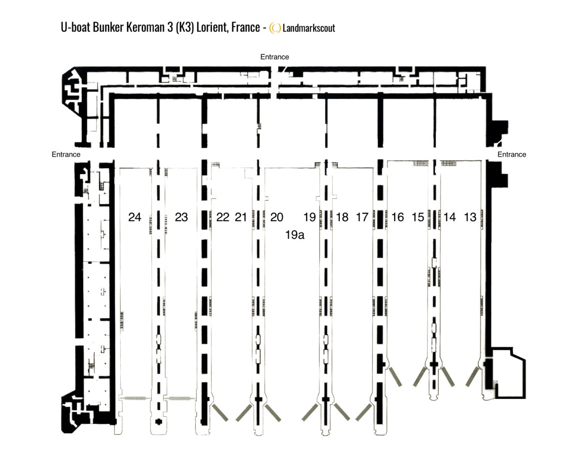 Schematic layout of Keroman 3 Lorient