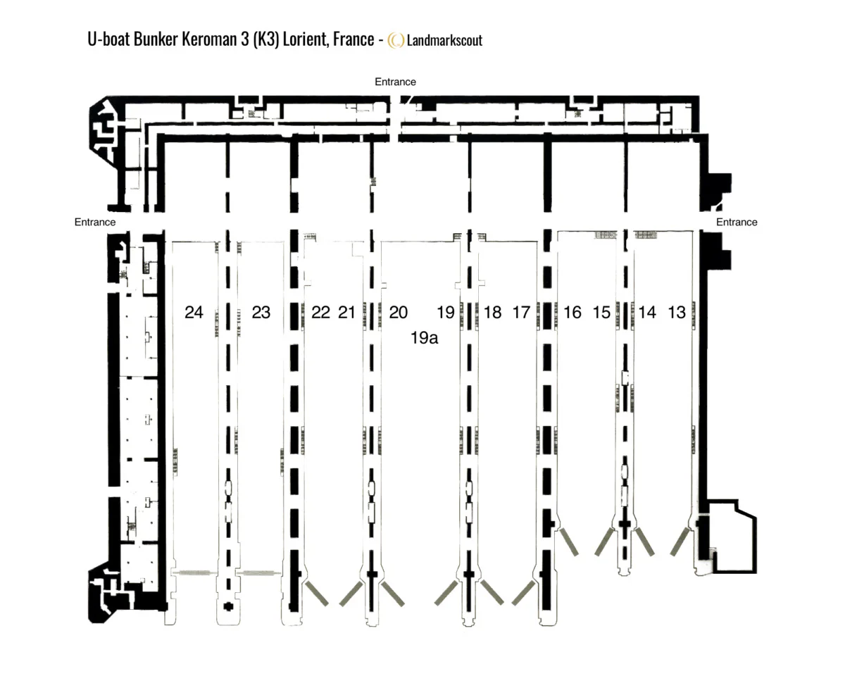 Schematic layout of Keroman 3 Lorient