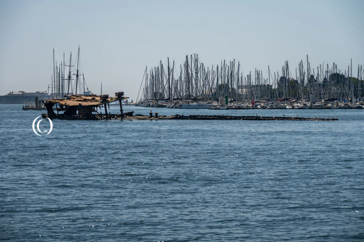 A Shipwreck in the water
