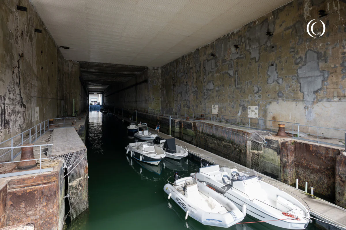 Another view down the slipway of Keroman 1 in Lorient