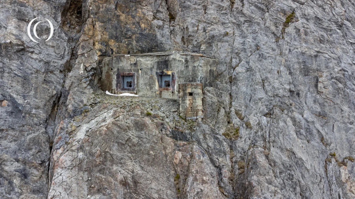 Bunker in mountain side
