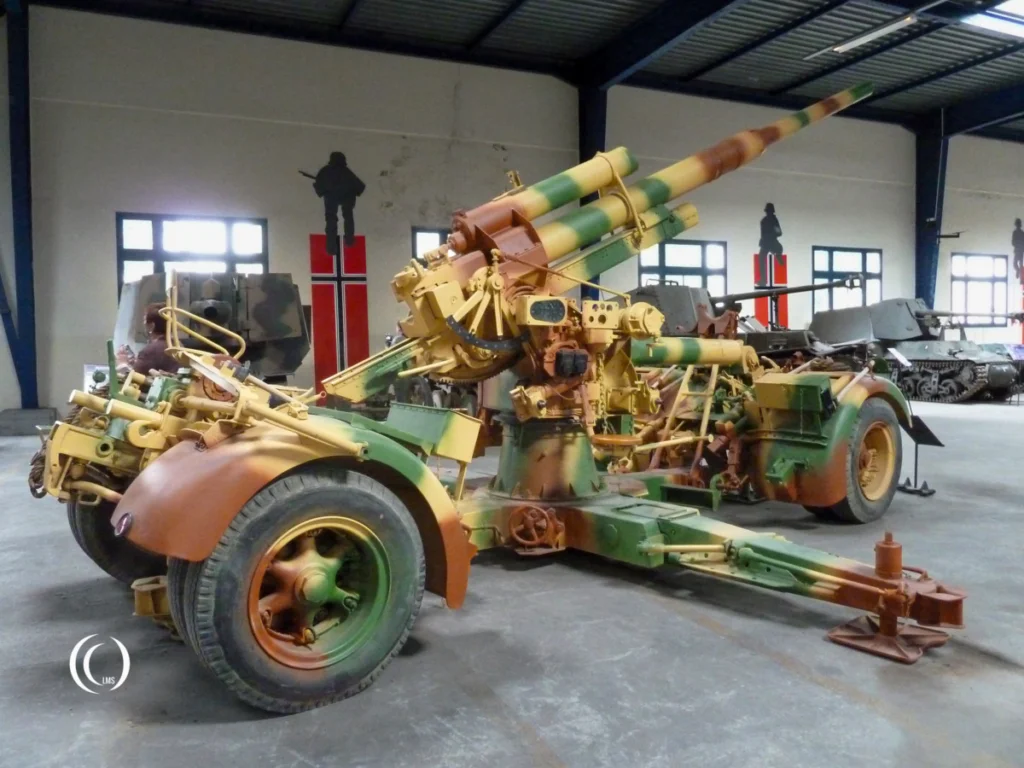 8.8 cm FlaK 37 on Sd.Ah. 202 Sonderanhänger – German Anti-Aircraft Gun