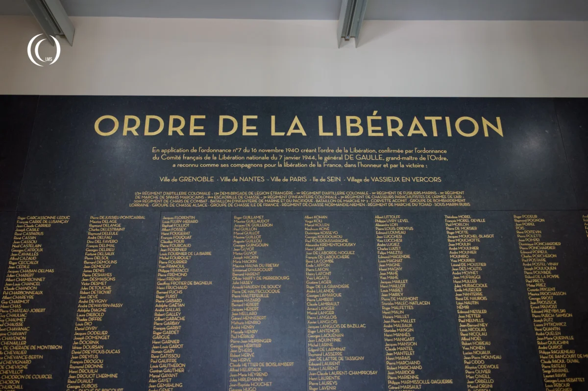 Detail of the names of the recipients of the Order of the Liberation