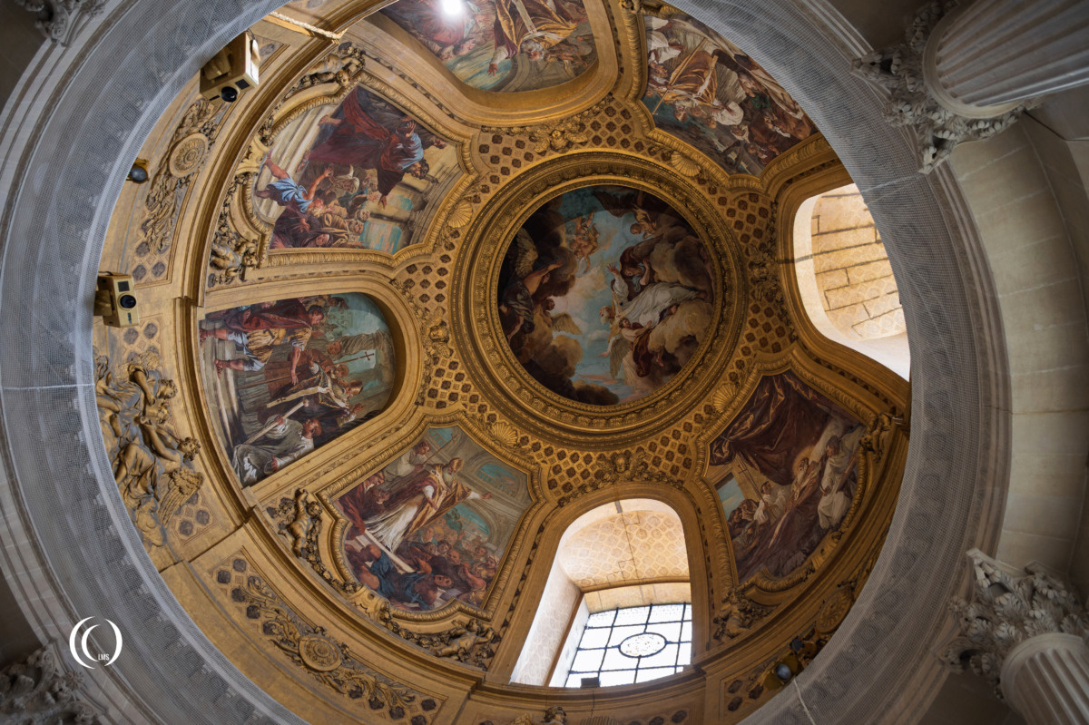 Ceiling of the dome of Chapelle Saint-Ambroise at Les Invalides