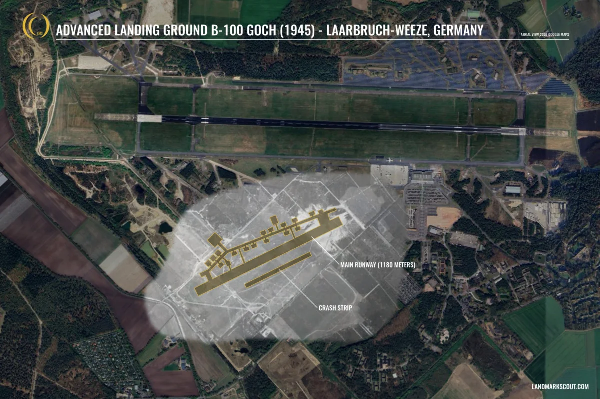 Advanced Landing Ground B-100 Goch Aerial view