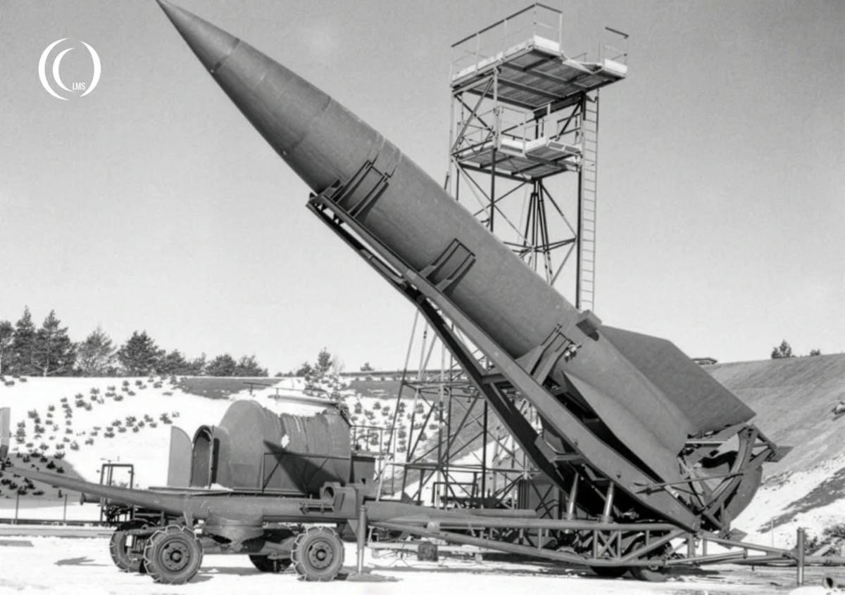 V2 rocket at the launch area