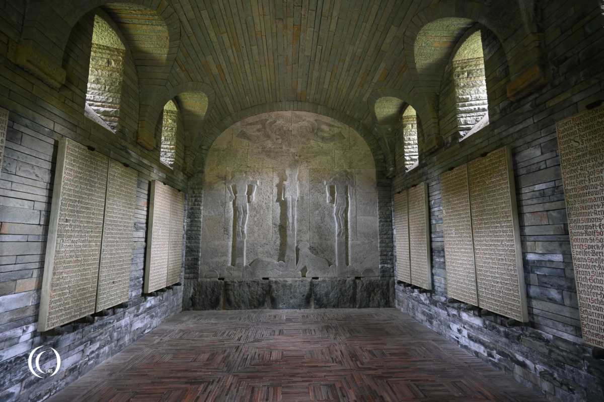 Inside the crypt of German War Cemetery Donsbrügger Heide, Kleve, Germany