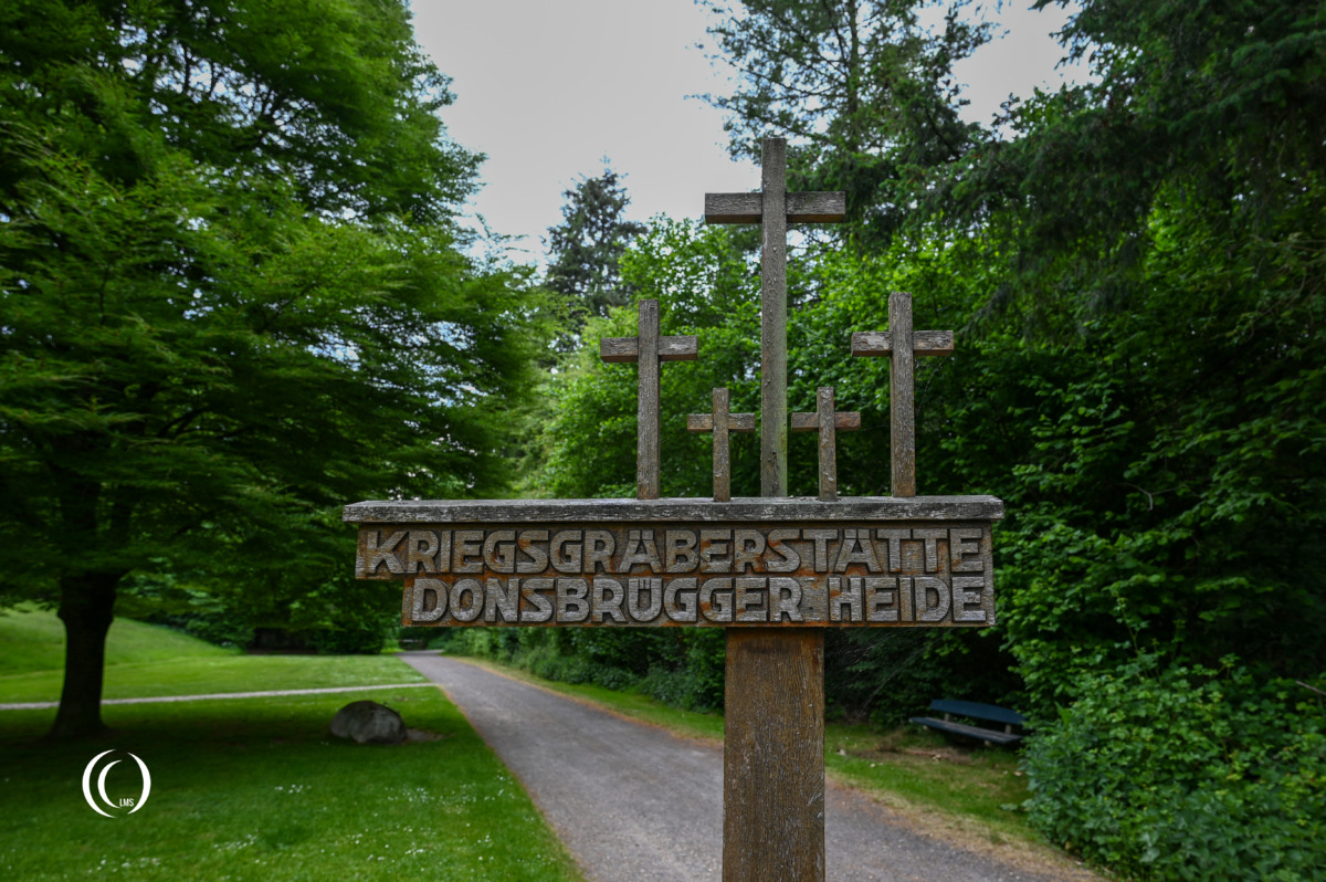 Sign of German War Cemetery Donsbrügger Heide, Kleve Germany