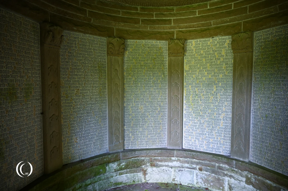 Chapel with names of the fallen in Weeze
