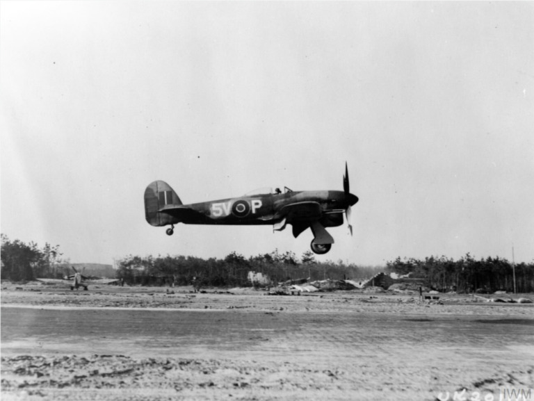 Hawker Typhoon setting down 1945