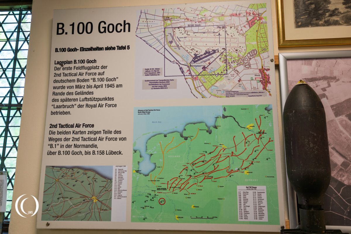 Information sign about Advanced Landing Ground B.100 Goch