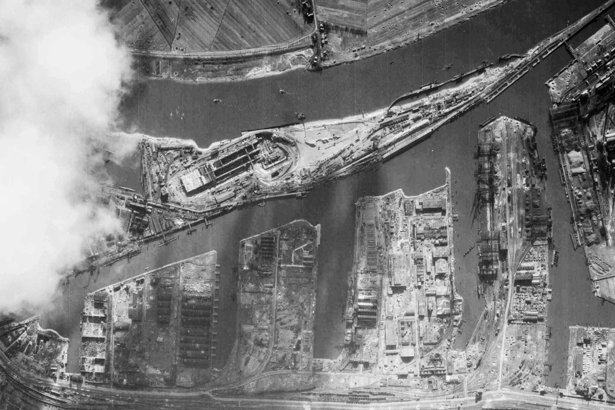 Aerial picture of Hornisse by the USAAF on March 3 1945