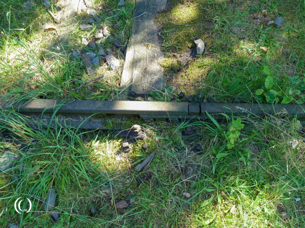 Detail view of the track of Station Werk Ost - Peenemunde, Germany 