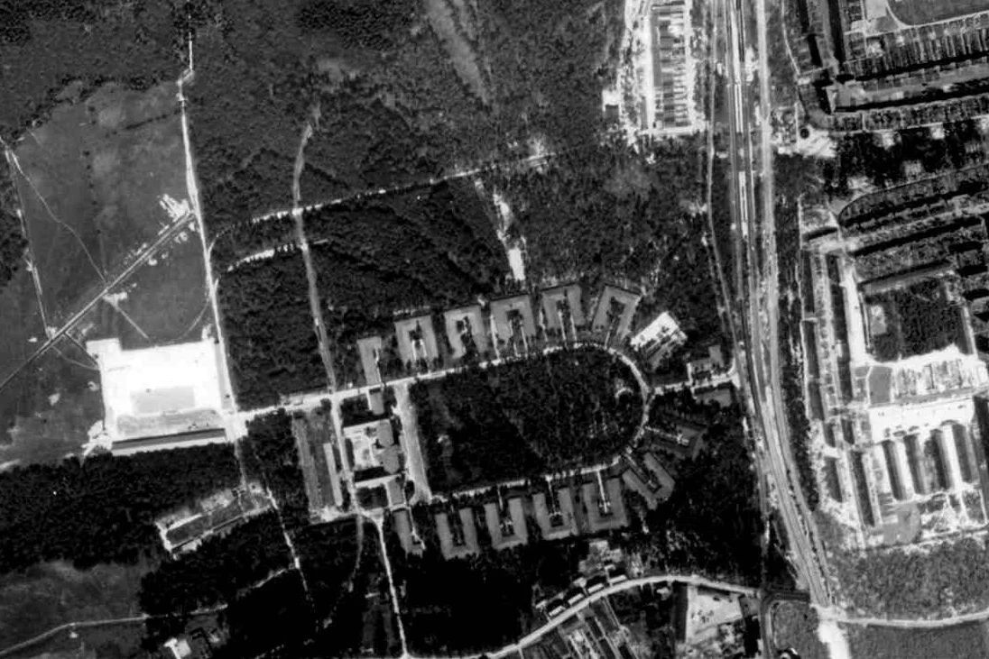 Aerial of Versuchskommando Nord Lager at Peenemünde, Usedom, Germany
