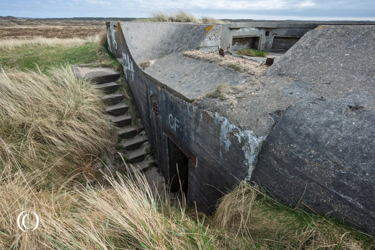 Fl 242 FlaK anti-aircraft emplacement at Marine Küstenbatterie Hanstholm I in Denmark