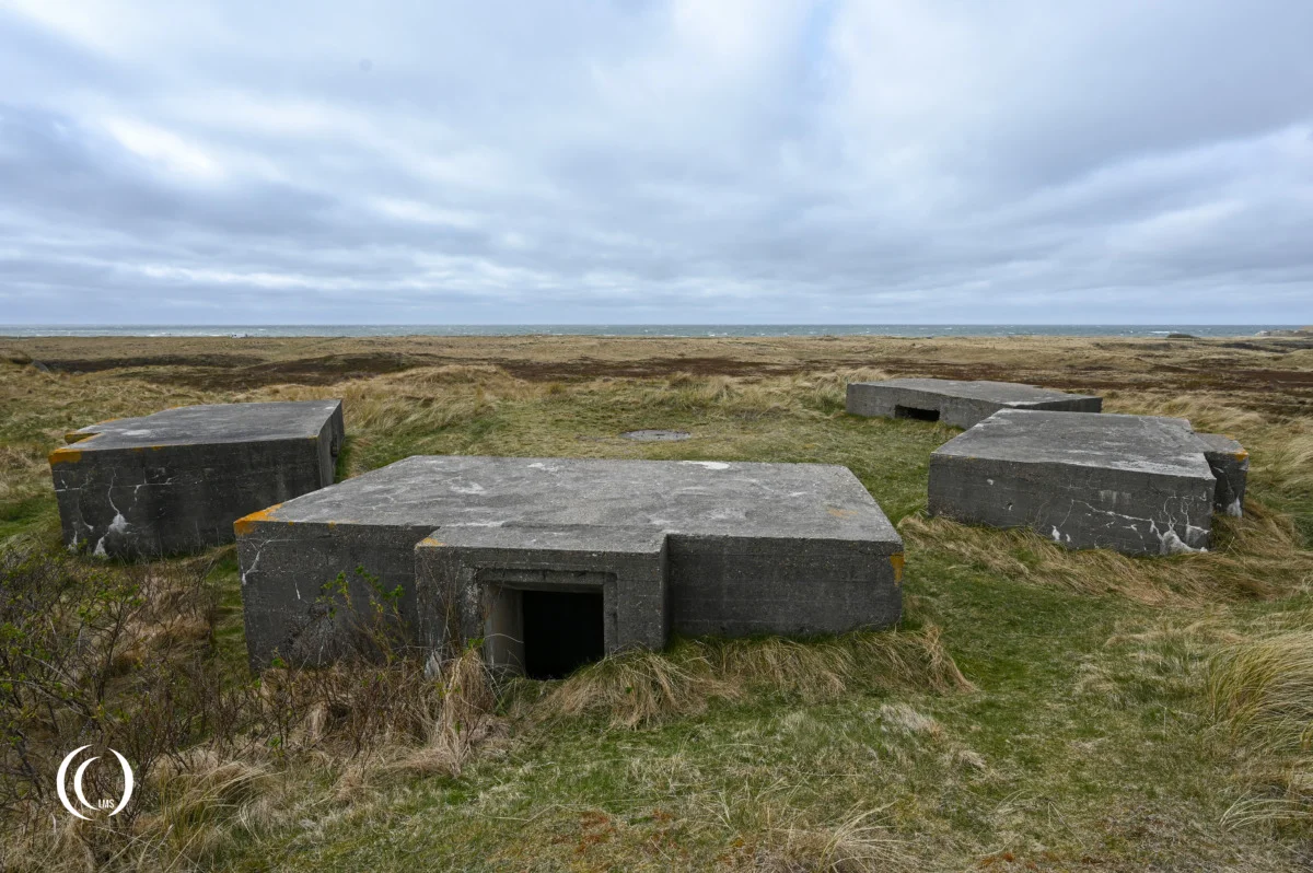 Open 17 cm gun emplacement at Marine Küstenbatterie Hanstholm I in Denmark