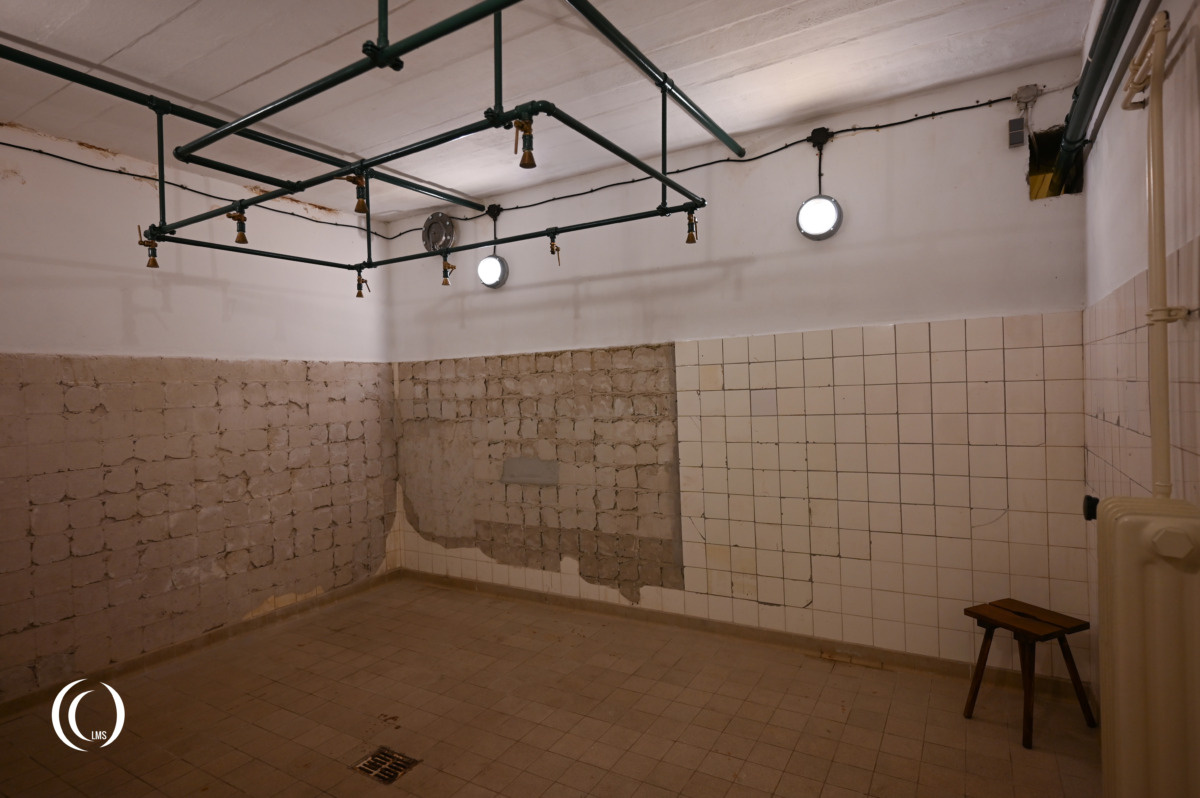 Showers inside the G3 bunker of Battery Hanstholm II