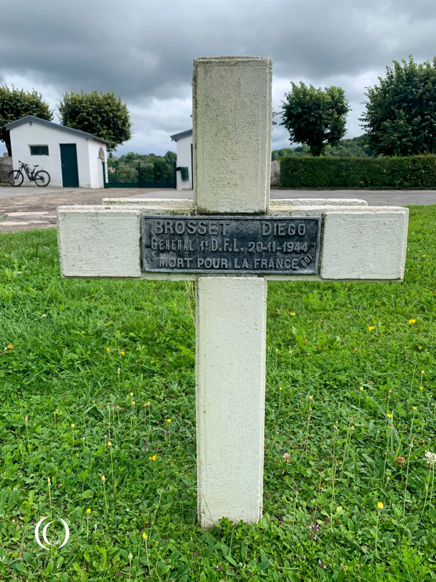 Headstone of General Diégo Brosset in Rougemont Cemetery