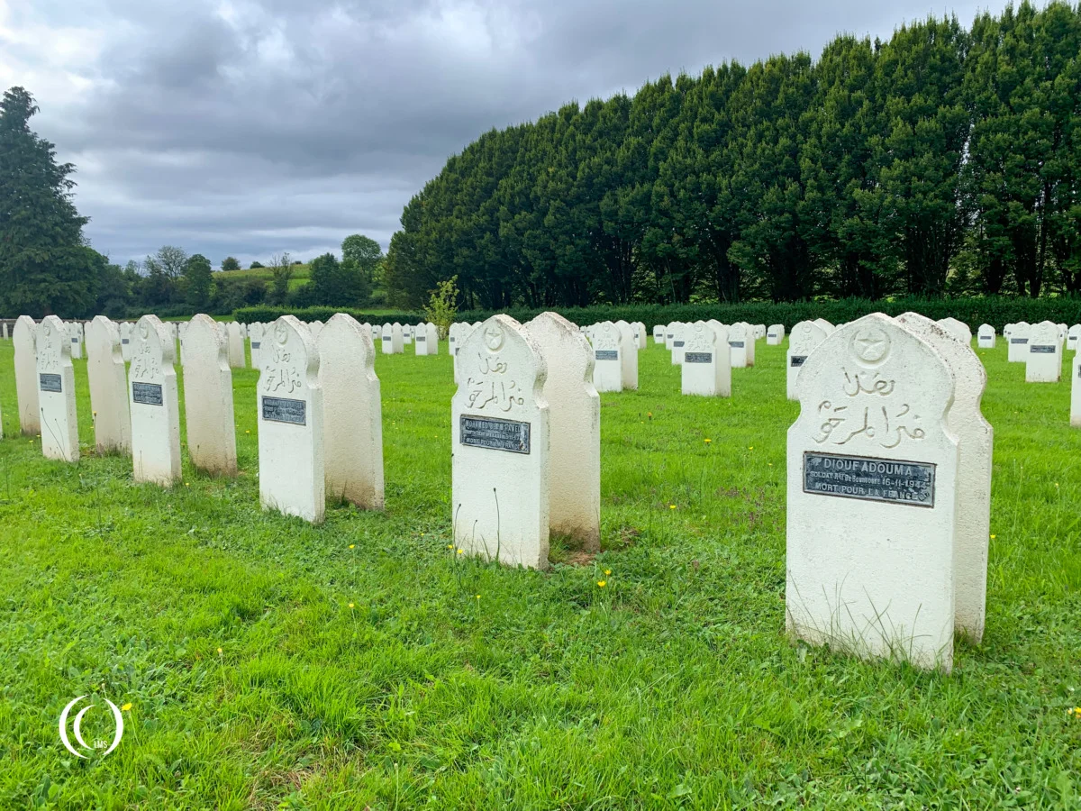 Headstones at National Necropolis of Rougemont, Doubs, France