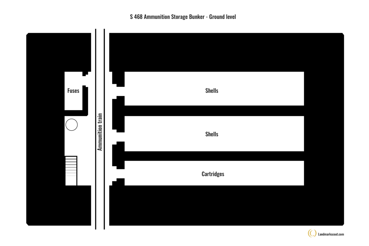 Floor plan of type S 468 ammunition storage bunker