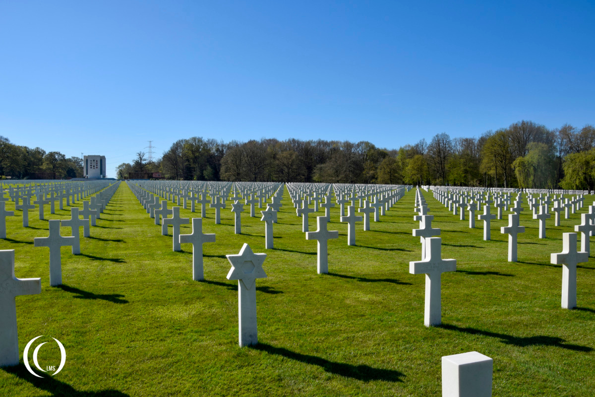 Headstones at the Ardennes American Cemetery and Memorial