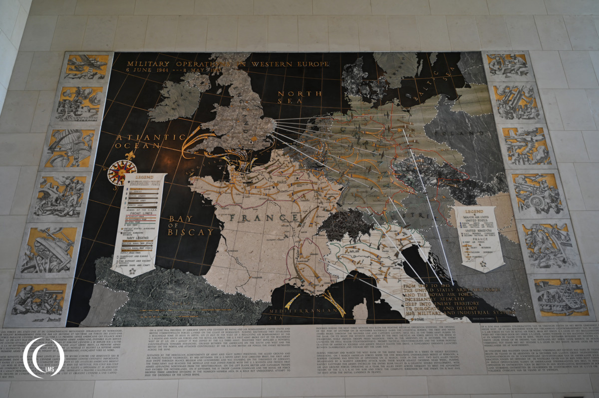 Wall map of military operations in Western Europe