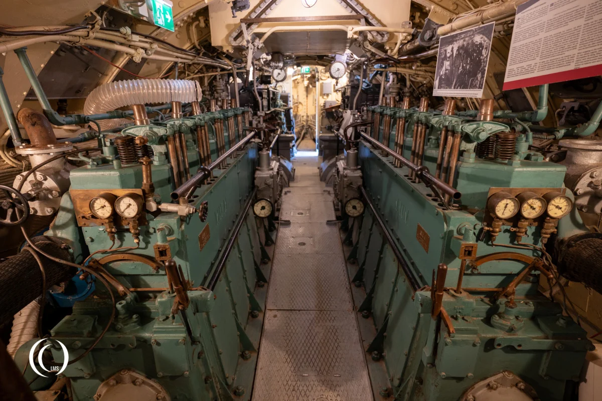 Both 350 hp MWM diesel engines of submarine Vesikko