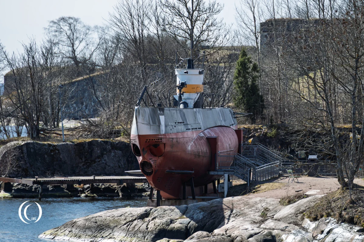 Finnish Submarine CV 707 "Vesikko" at Suomenlinna Isle, Finland