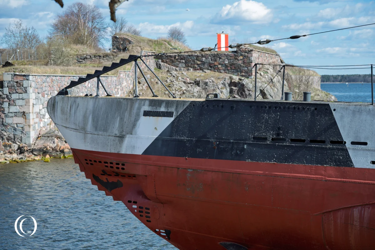 The bow of Finnish submarine CV-707 Vesikko
