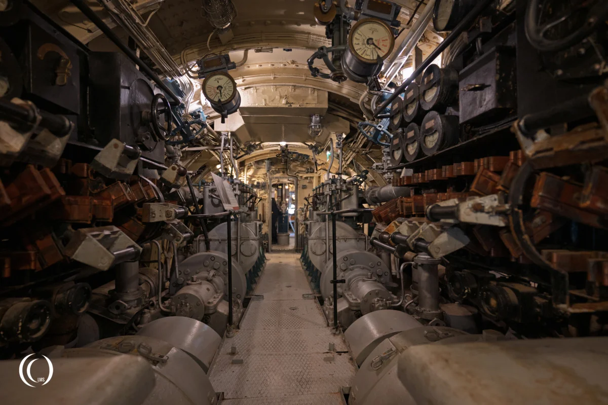 Finnish submarine CV-707 Vesikko engine room
