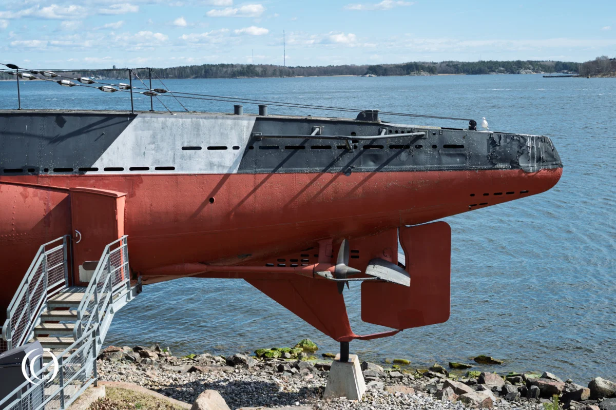 The stern of Finnish submarine CV-707 Vesikko