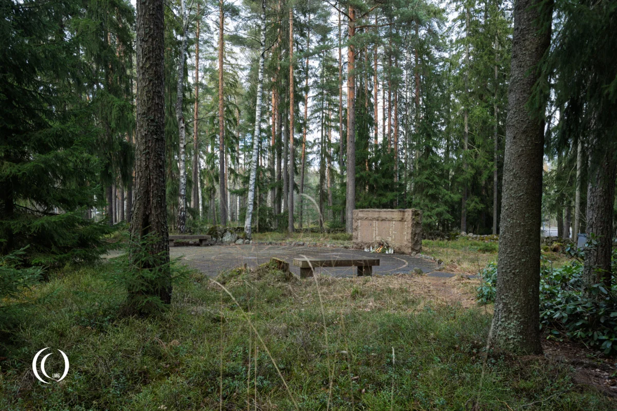 Memorial square at the German War Cemetery Helsinki-Honkanummi in Finland