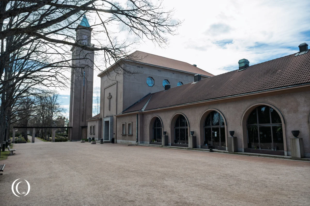 The new Lutheran funerary chapel at the Hietaniemi Cemetery, Helsinki, Finland