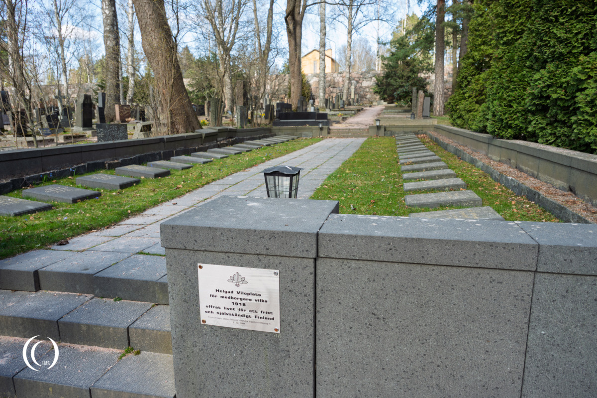 Civil War Graves of 1918 at Hietaniemi Cemetery in Helsinki, Finland