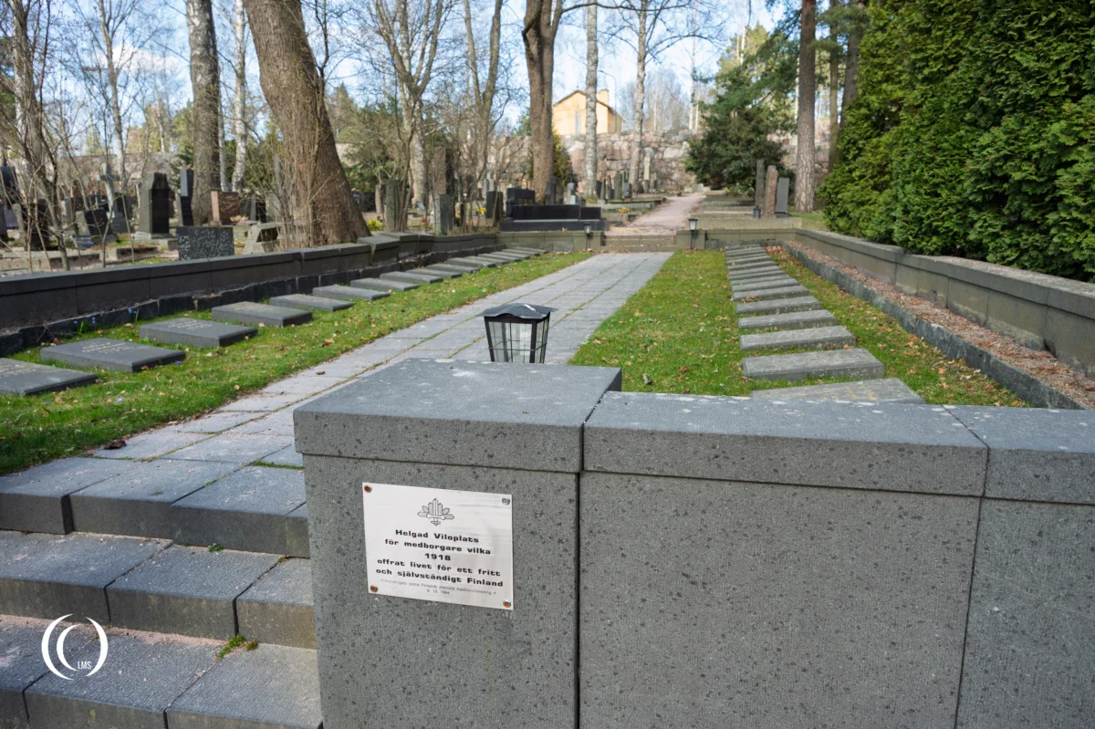 Civil War Graves of 1918 at Hietaniemi Cemetery in Helsinki, Finland