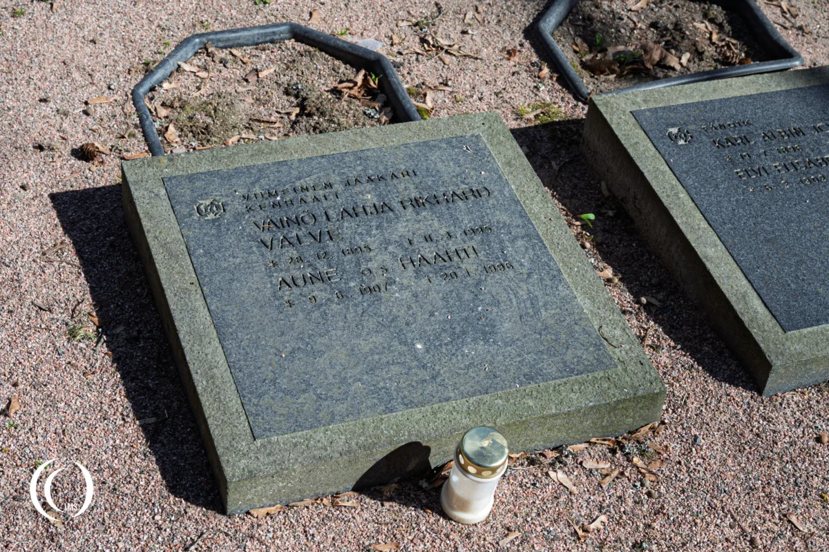 The grave of Jaeger General Väinö Lahja Rikhard Valve at Hietaniemi Cemetery in Helsinki, Finland