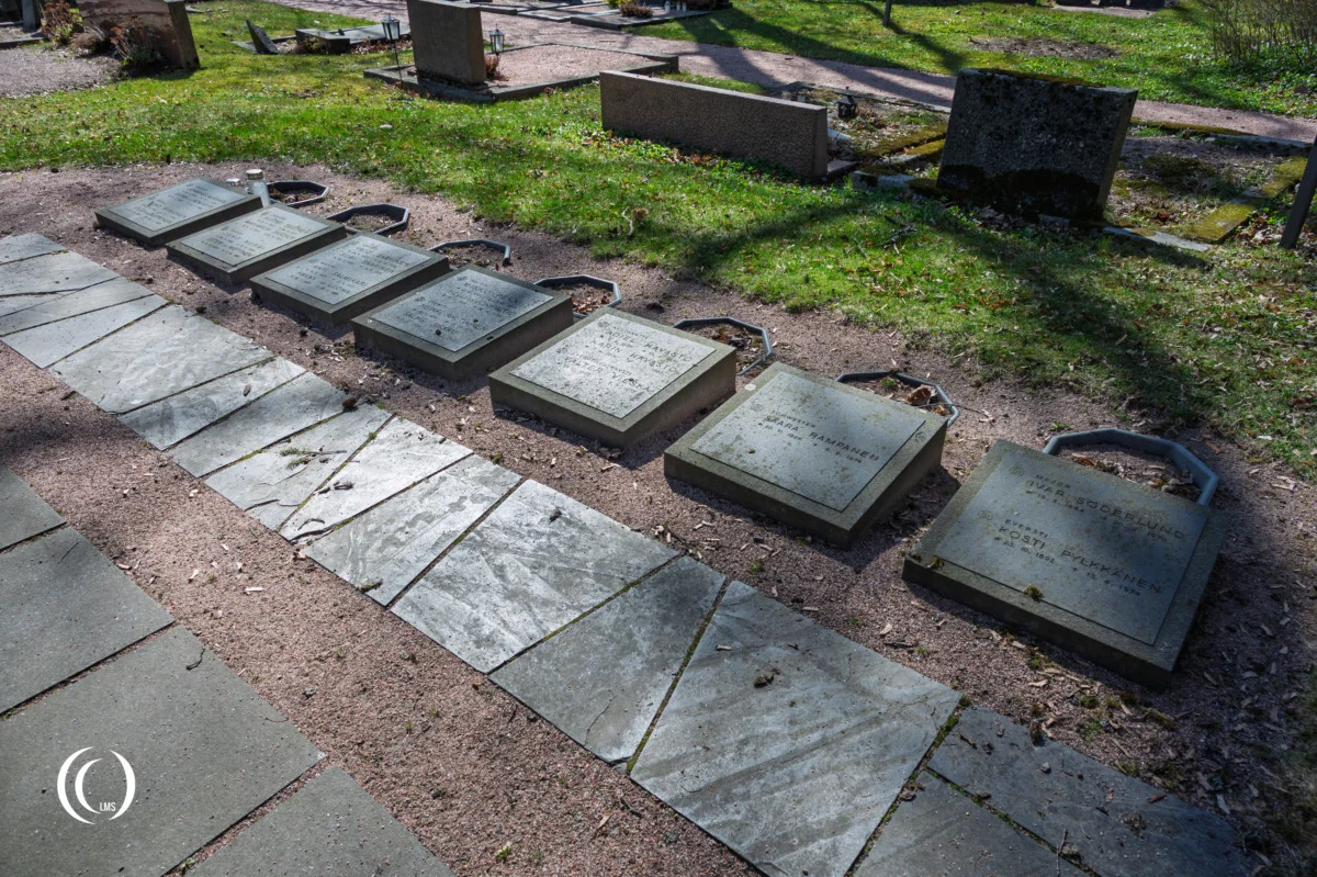Graves of the 27th Jaeger Battalion at Hietaniemi Cemetery in Helsinki, Finland