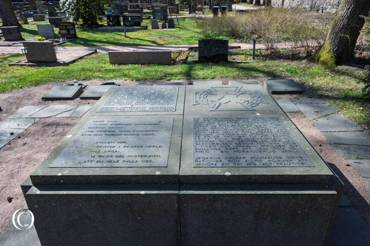 The Jaeger Memorial at Hietaniemi Cemetery in Helsinki, Finland.