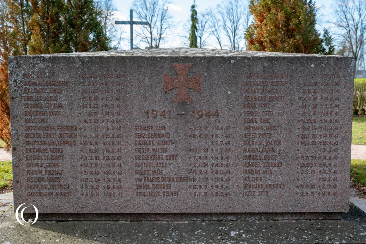 Names of German fallen at Hietaniemi War Cemetery in Helsinki, Finland