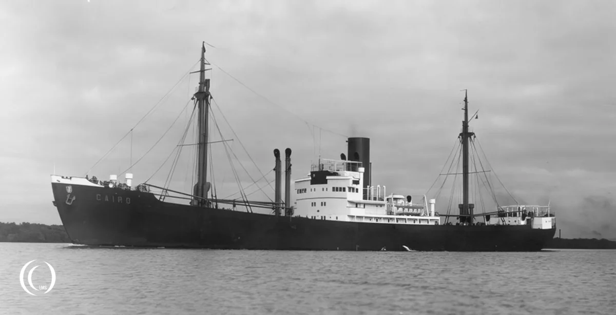 Motor cargo ship Cairo between 1934 and 1940, before it was sold to the Soviets and renamed Vyborg
