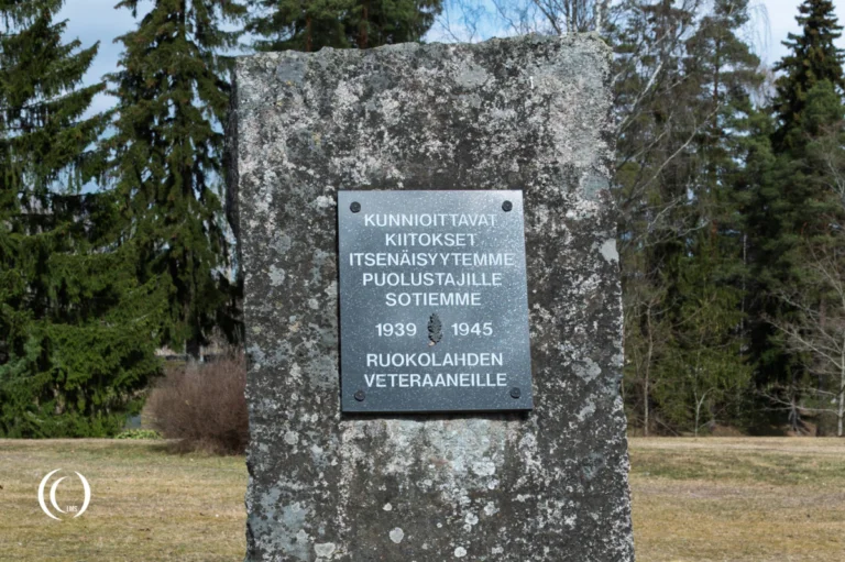 Ruokolahti veterans memorial 1939-1945 in Finland