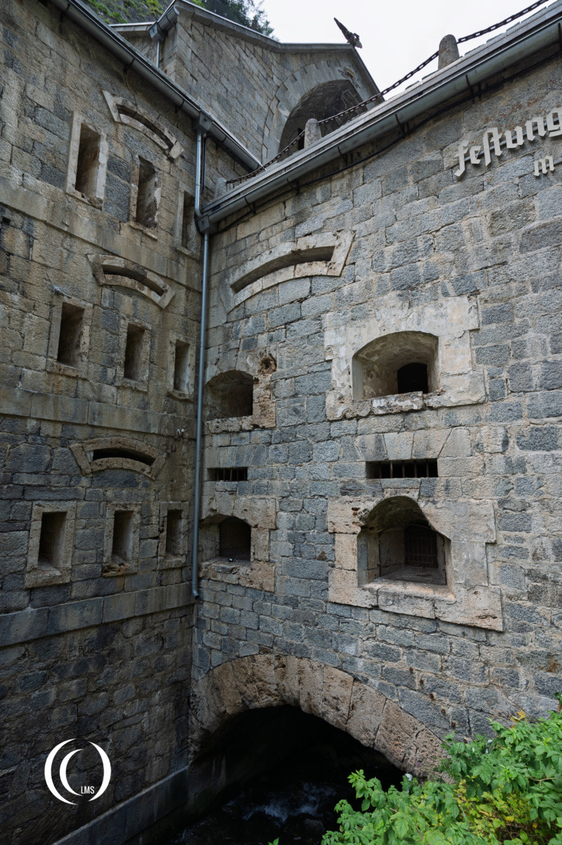 Projected section for flanking fire of Festung Nauders in Tyrol, Austria