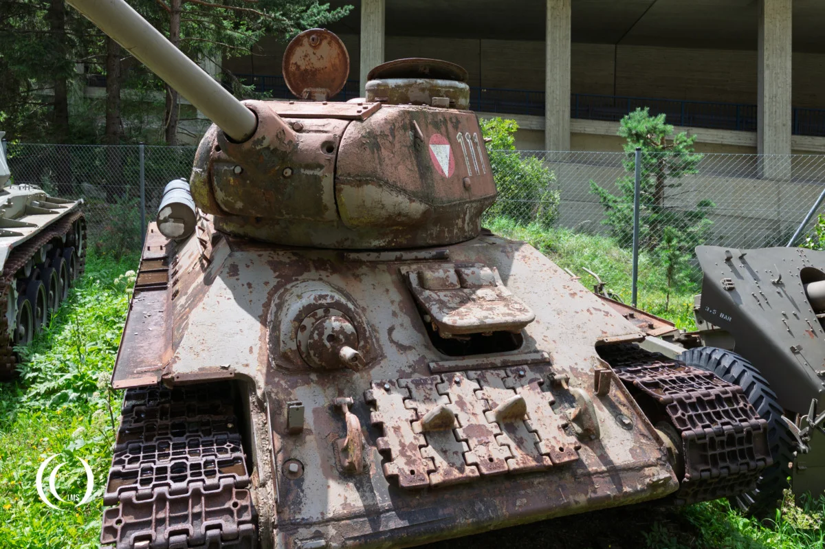 Russian T34/85 tank at Panzermuseum Festung Nauders in Austria