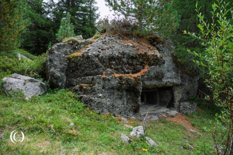 Bunker (Opera XII) of the Pian dei Morti barrier in Alto Adige, Italy