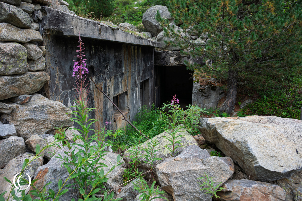 Barracks building of bunker XII at Pian dei Morti barrier in Alto Adige, Italy