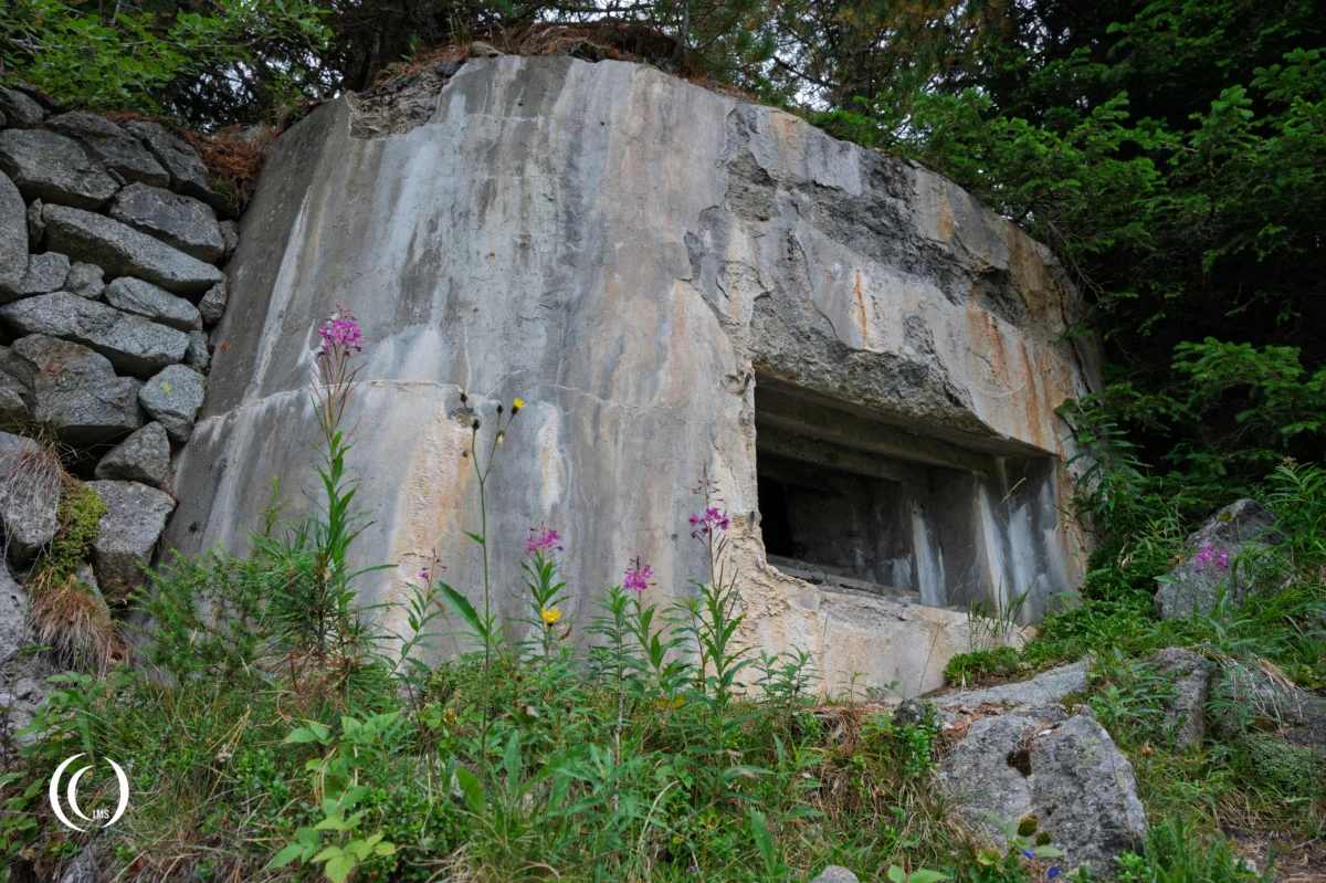 Bunker XIV at the Pian dei Morti barrier in Alto Adige, Italy