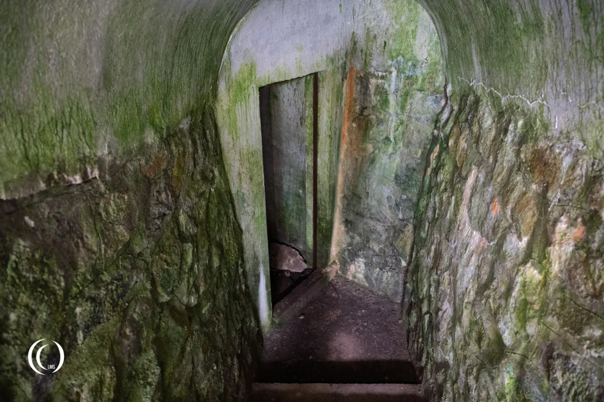 Tunnel access of bunker XIV at the Pian dei Morti barrier in Alto Adige, Italy