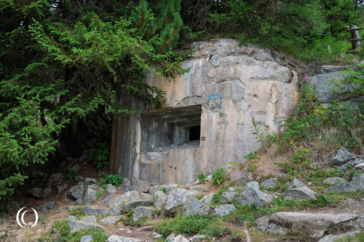 Bunker XV at the Pian dei Morti barrier in Alto Adige, Italy